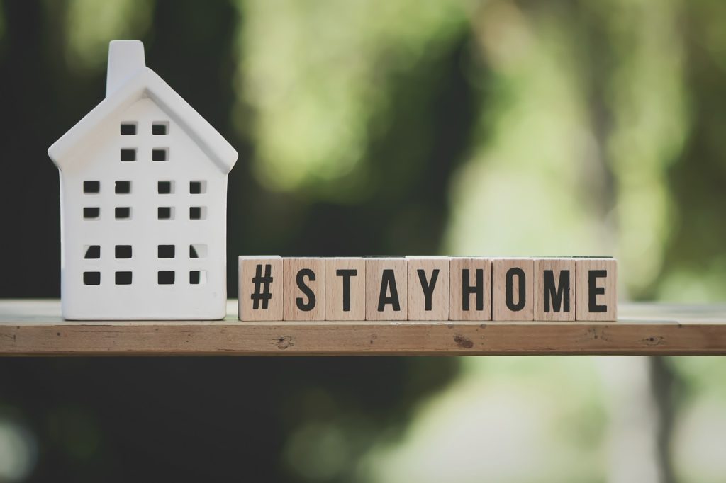 toy house with #stayhome