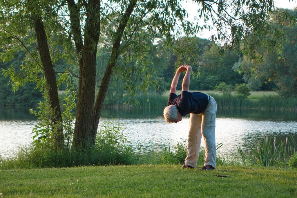 senior yoga stretch